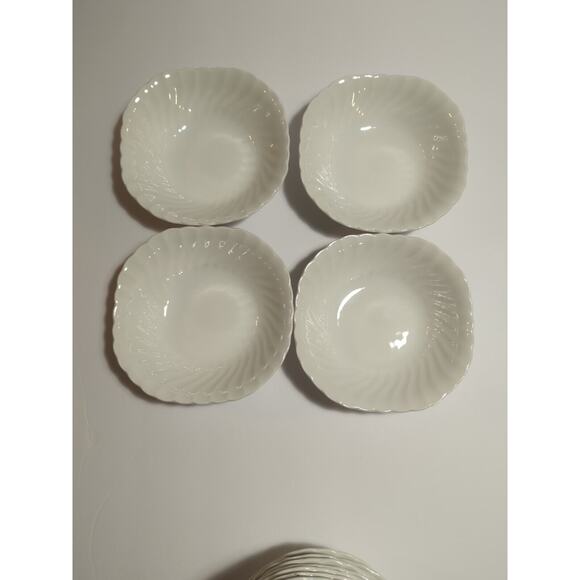 Johnson Brothers Snowhite Regency 6" Round Bowls Vintage Set Of 8 - Picture 4 of 6